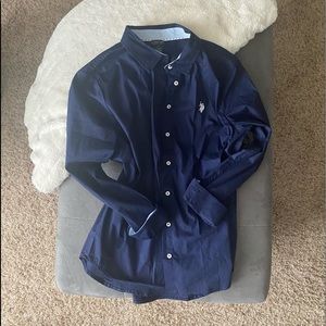 Polo Collared Long Sleeve Button Down